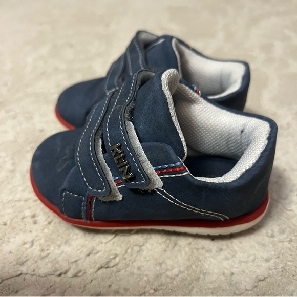 Klin Kids Blue No Tie Shoes Size 4 1/2 - Picture 3 of 10
